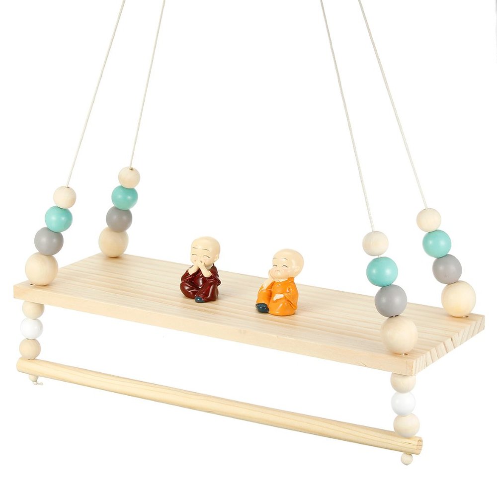 Shelf Wooden Beads Wall Hanging Nordic Style